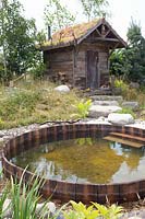 Rustic garden house and pool 