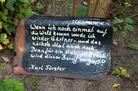 Garden sign with quote 