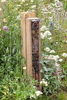 Insect hotel in the natural garden 