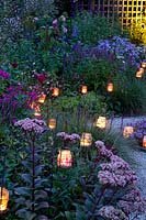 Garden with lighting 