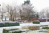 Landscape garden in winter 