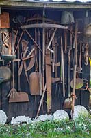 Collection of old garden tools 