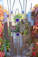 Artistically designed garden gate 