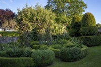 Parterre garden with Yew and Box topiary hedging