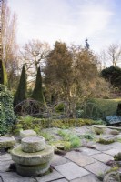 The Paved Garden at York Gate in February