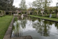 University of Leicester Botanical Gardens England UK. 
General Views. Ornamental pond.